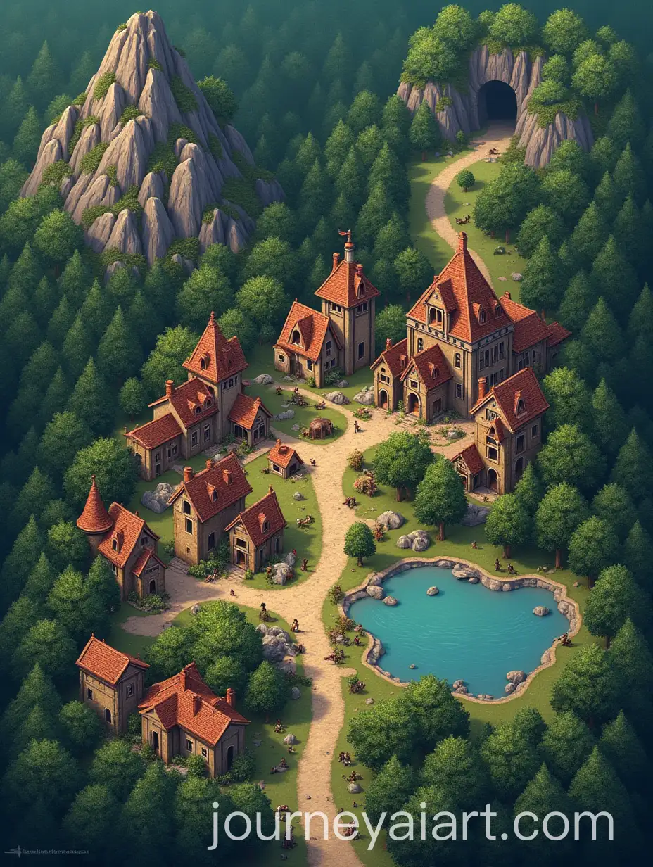 Fantasy-Medieval-Village-Map-with-Castle-Tavern-Dungeon-and-Forest-Surroundings