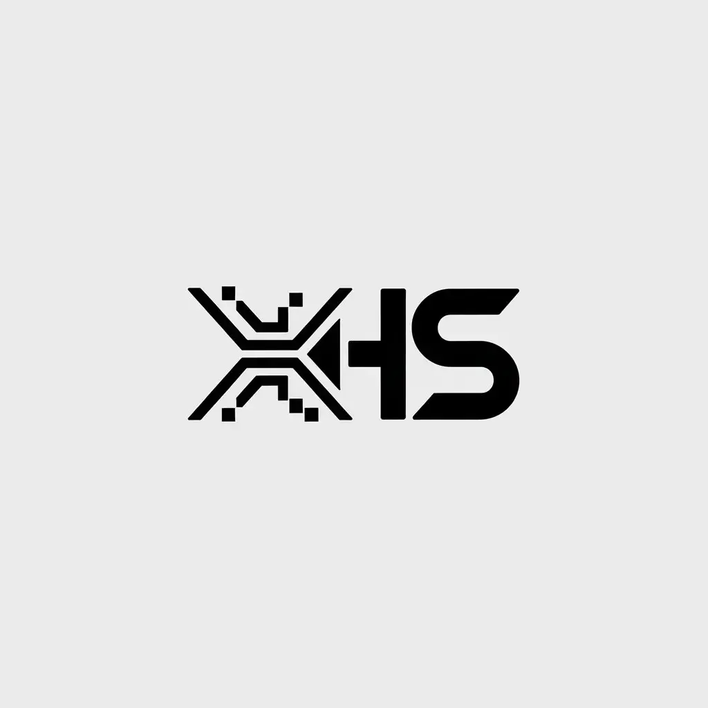 a vector logo design,with the text "XHS", main symbol:XHS,Minimalistic,be used in Technology industry,clear background