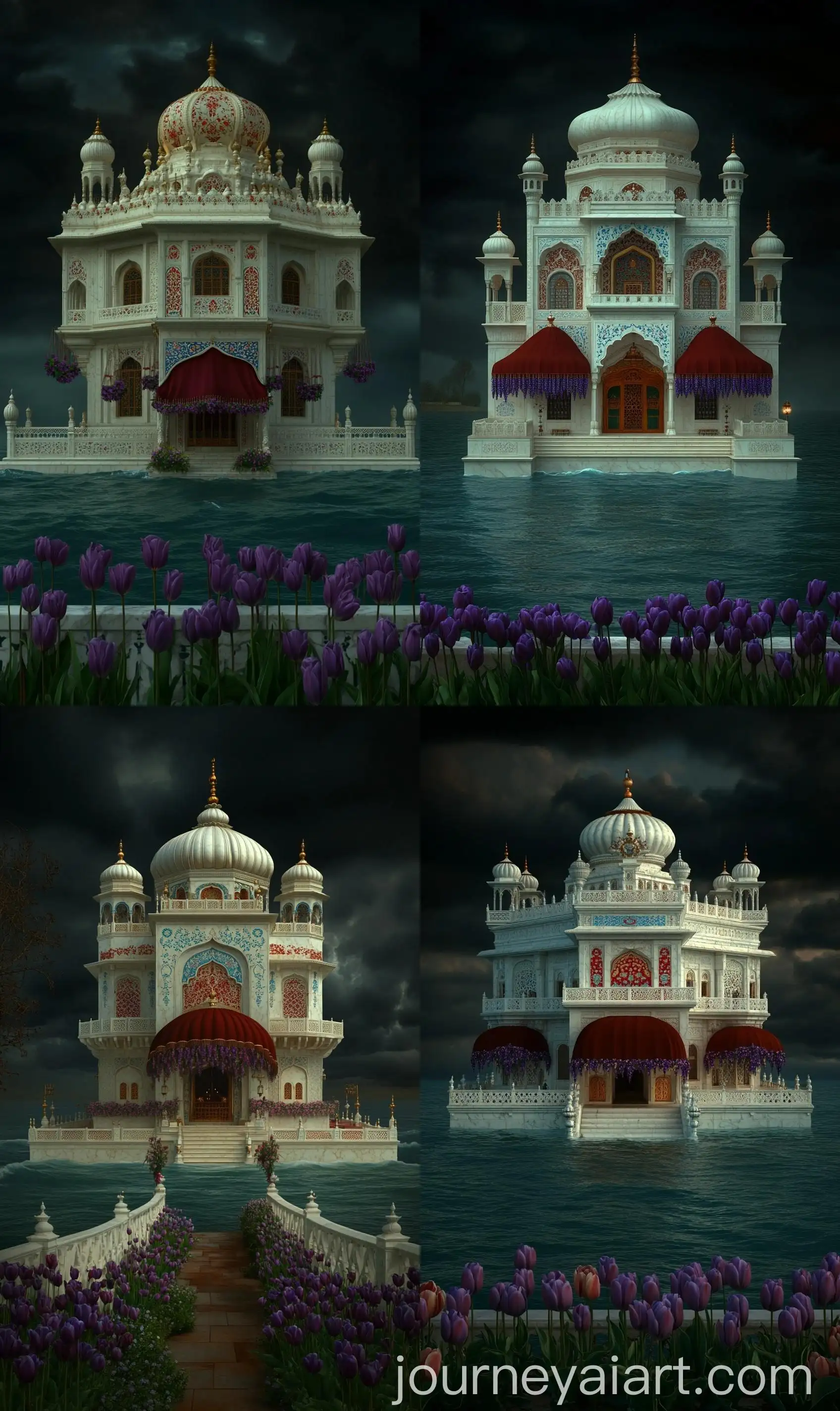 Harmandir-Sahib-Gurdwara-with-Mughal-Pietra-Dura-Inlay-Decoration-and-Ocean-View