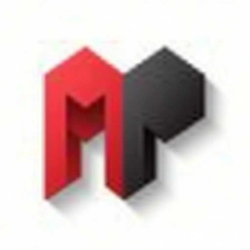 3D-Logo-Design-Featuring-Capital-M-and-P-in-Red-and-Black-Colors