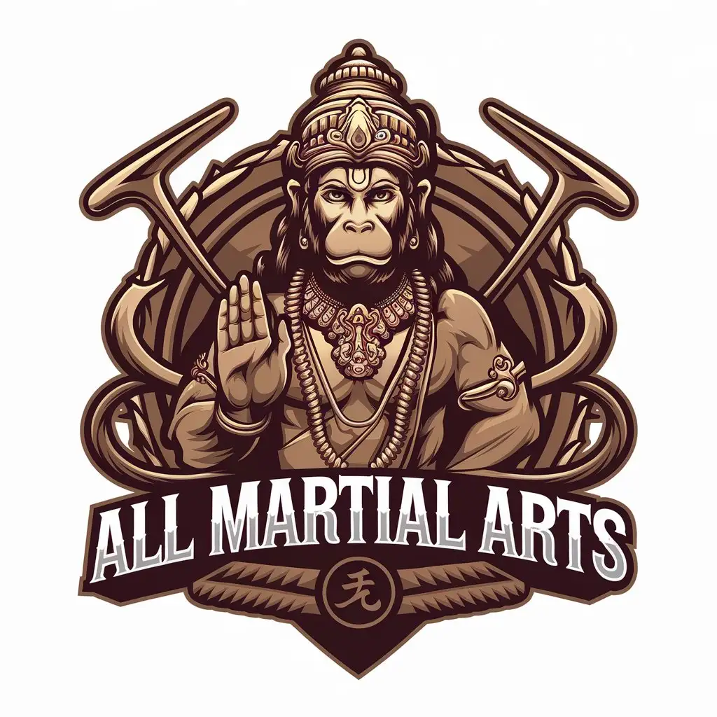 LOGO-Design-for-All-Martial-Arts-Hanuman-Symbol-with-Vector-Aesthetics