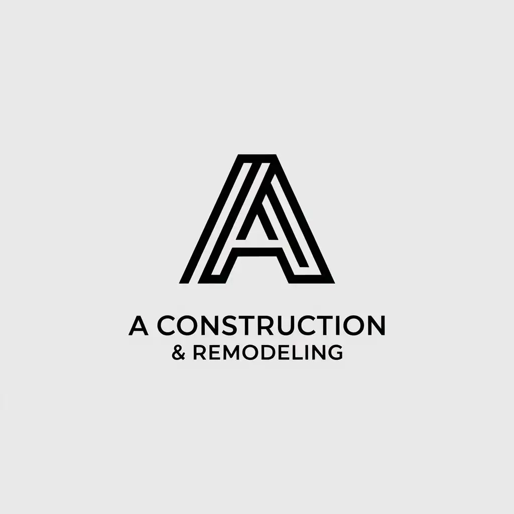 LOGO Design for A Construction Remodeling Minimalistic A Symbol for the Construction Industry