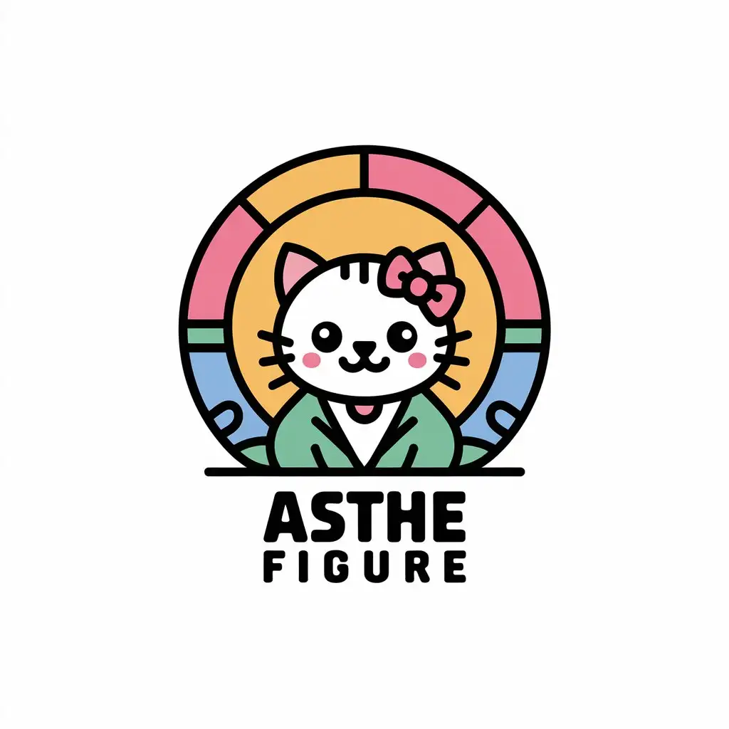 LOGO Design for ASTHE FIGURE Cute Kitty Symbol with Clear Background