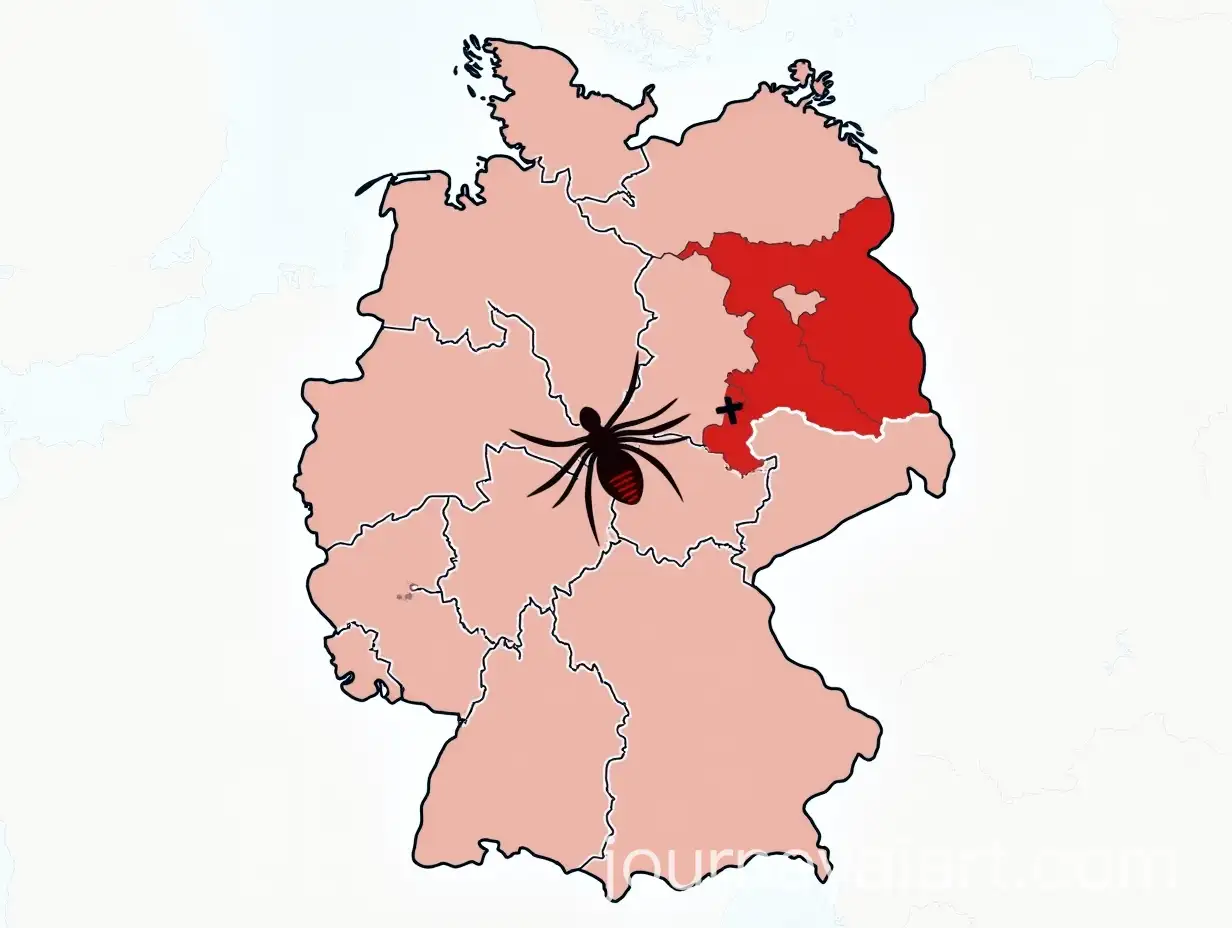 Map-of-Germany-Highlighting-FSMAI-Image-Prompt-ExpansionE-Risk-Areas-and-Tick-Warning-for-2025