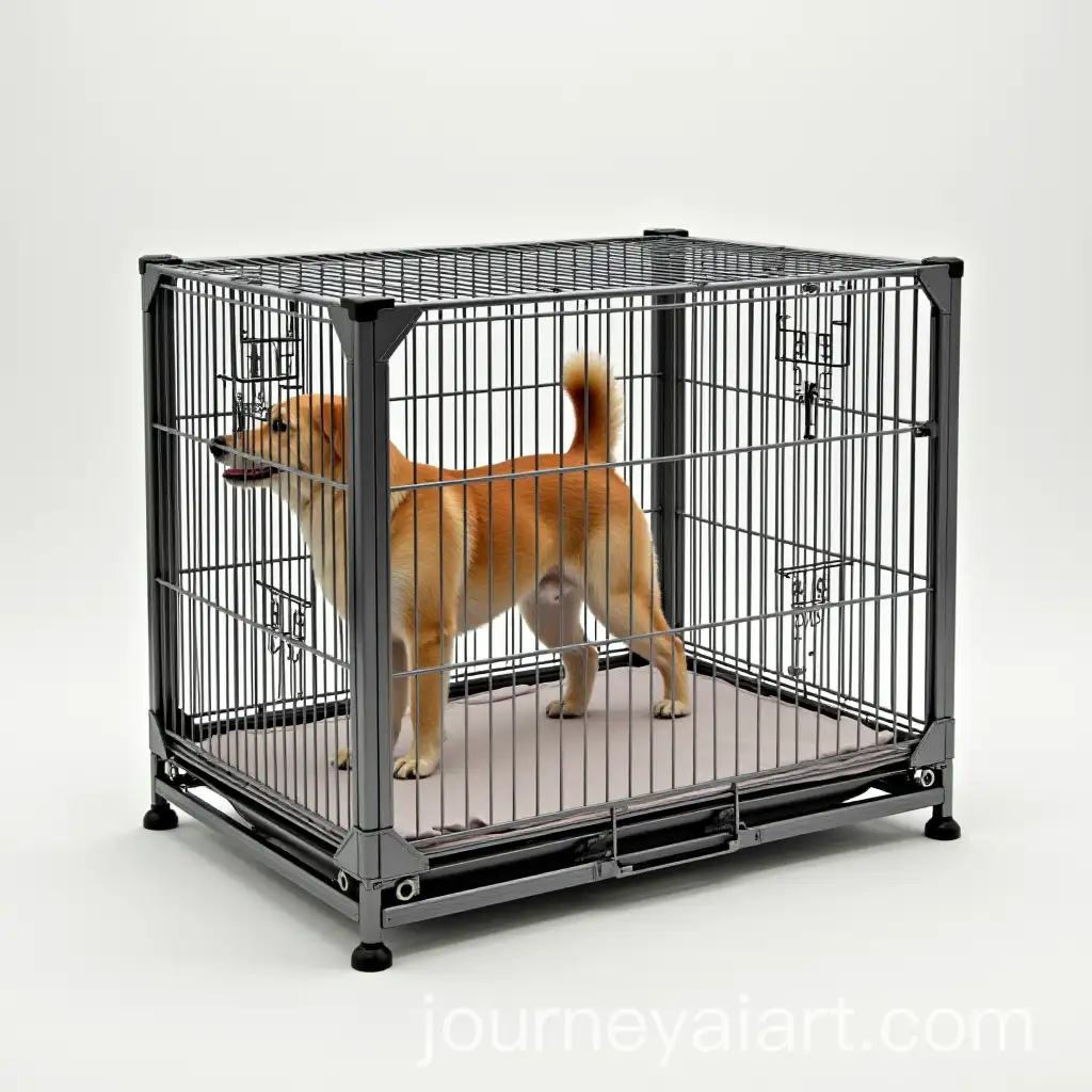 Foldable-Aluminum-Dog-Cage-with-Modern-Design-and-Functional-Features