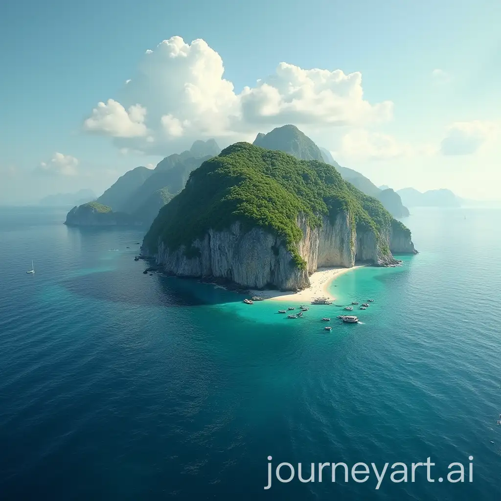 Breathtaking-Tropical-Island-Surrounded-by-Clear-Blue-Waters