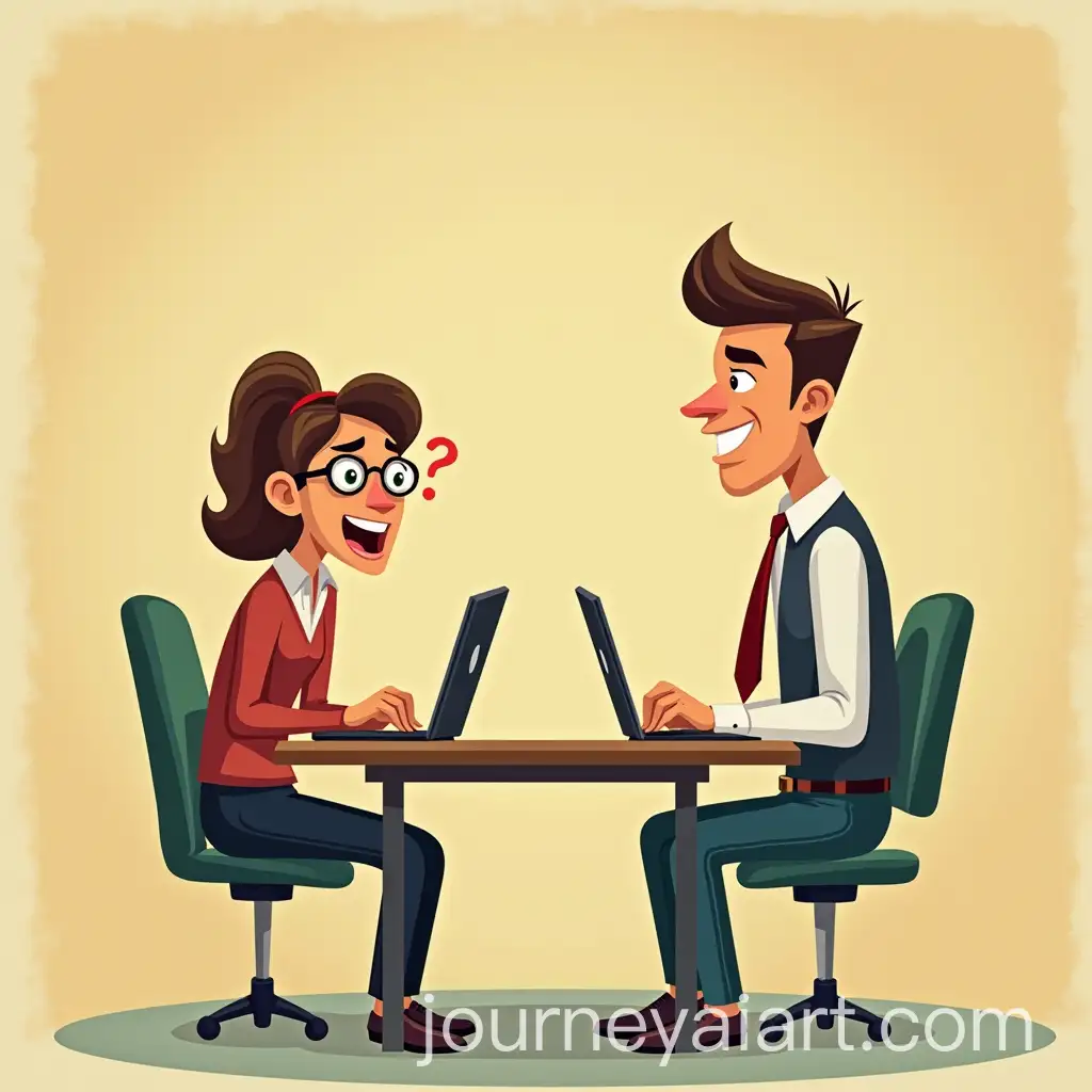 Frustrated-Job-Applicant-Facing-a-Happy-Employee-in-an-Office-Setting