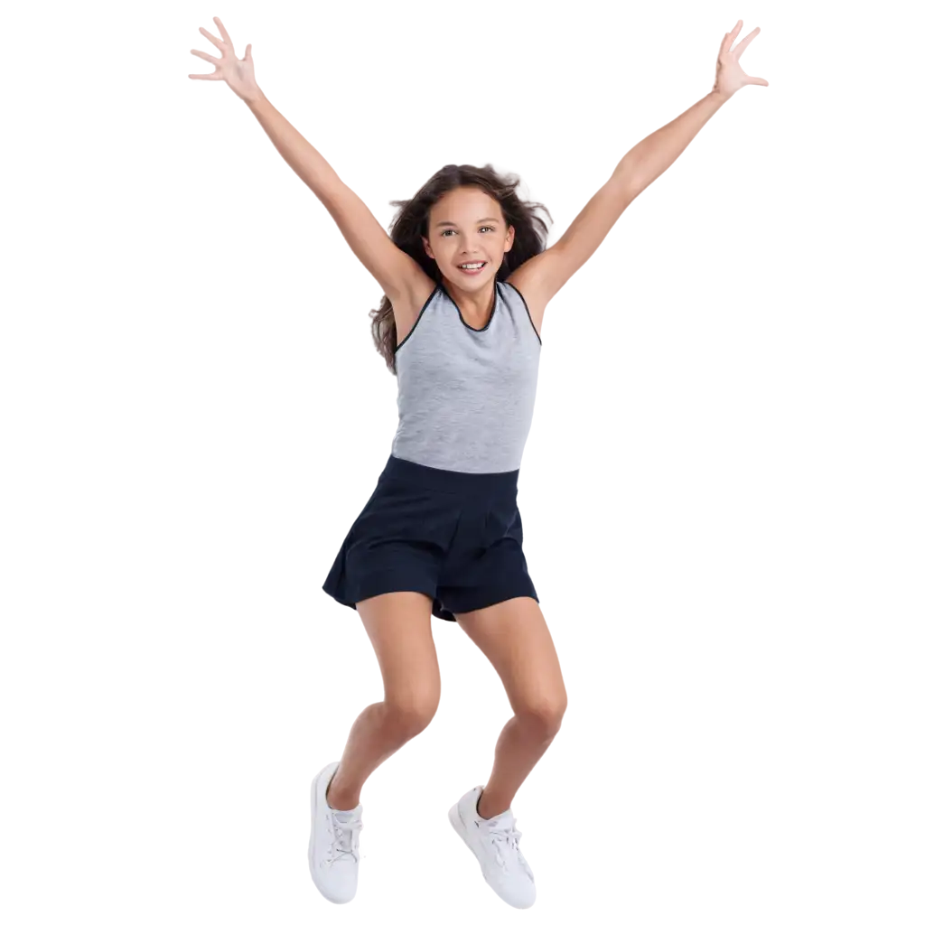 Vibrant-PNG-Image-of-a-Girl-Jumping-Illustration-of-Energetic-Youthfulness