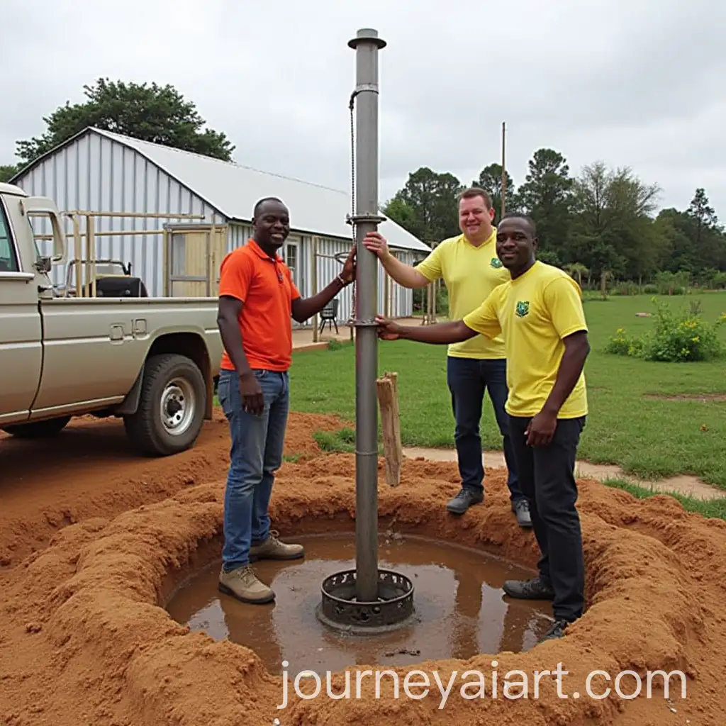 Work-Team-Installing-Borehole-at-Modern-Home