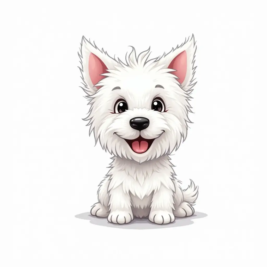Happy-West-HighlandAI-Art-Prompt-Expansion-White-Terrier-in-Scribble-Art-Style