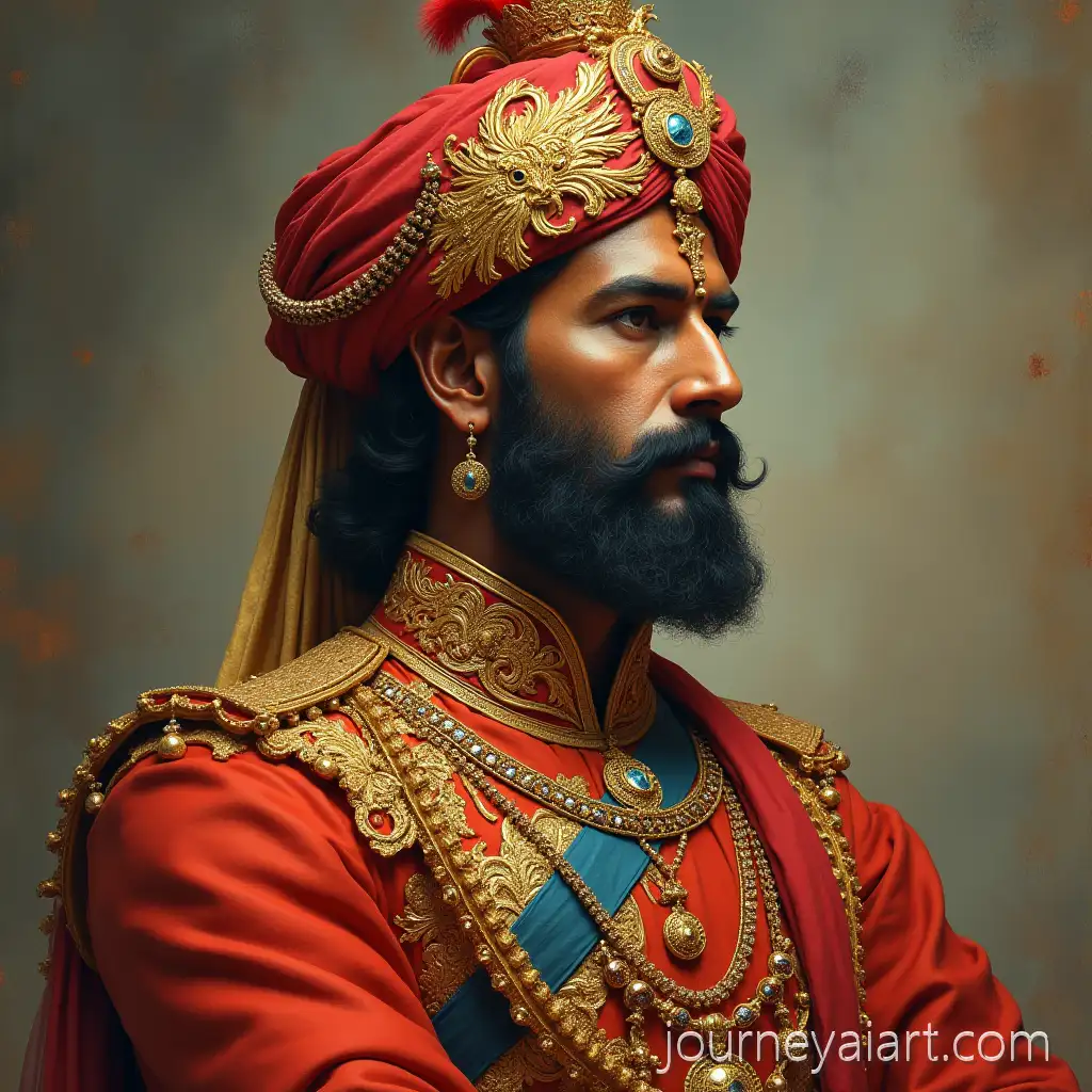 Chhatrapati-Shivaji-Maharaj-Portrait-in-Royal-Attire