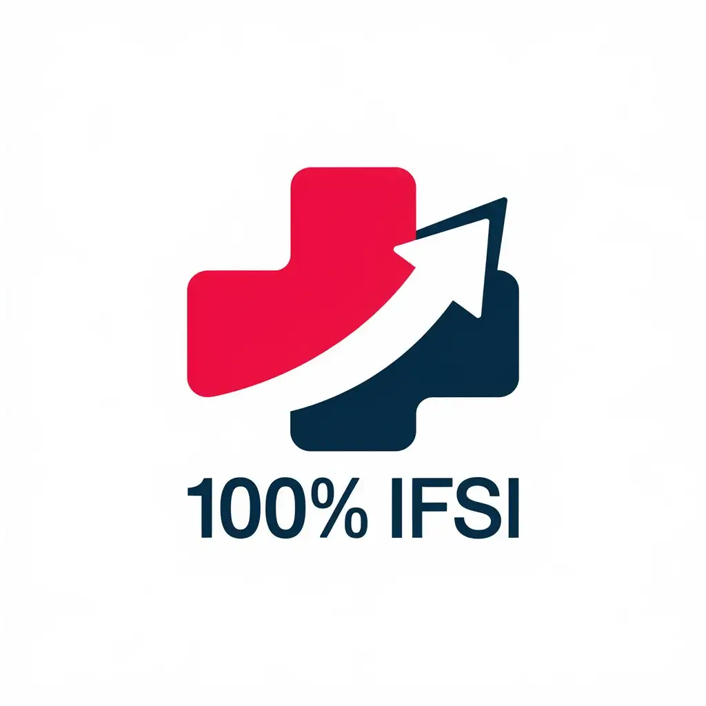 LOGO Design for 100 IFSI Red Cross Upward Arrow for Medical Dental Industry