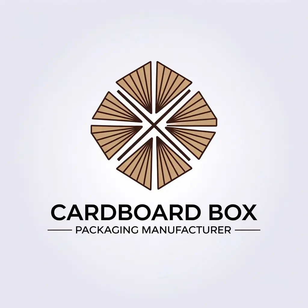 a vector logo design,with the text "cardboard box packaging manufacturer", main symbol:wafer,Minimalistic,be used in printing packaging industry,clear background