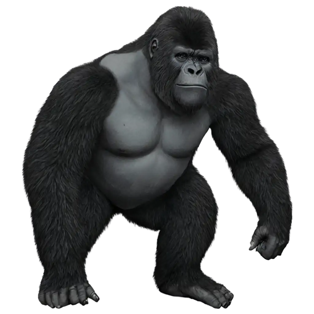 PNG-Image-of-a-Majestic-Gorilla-Enhance-Your-Design-with-HighQuality-Clarity