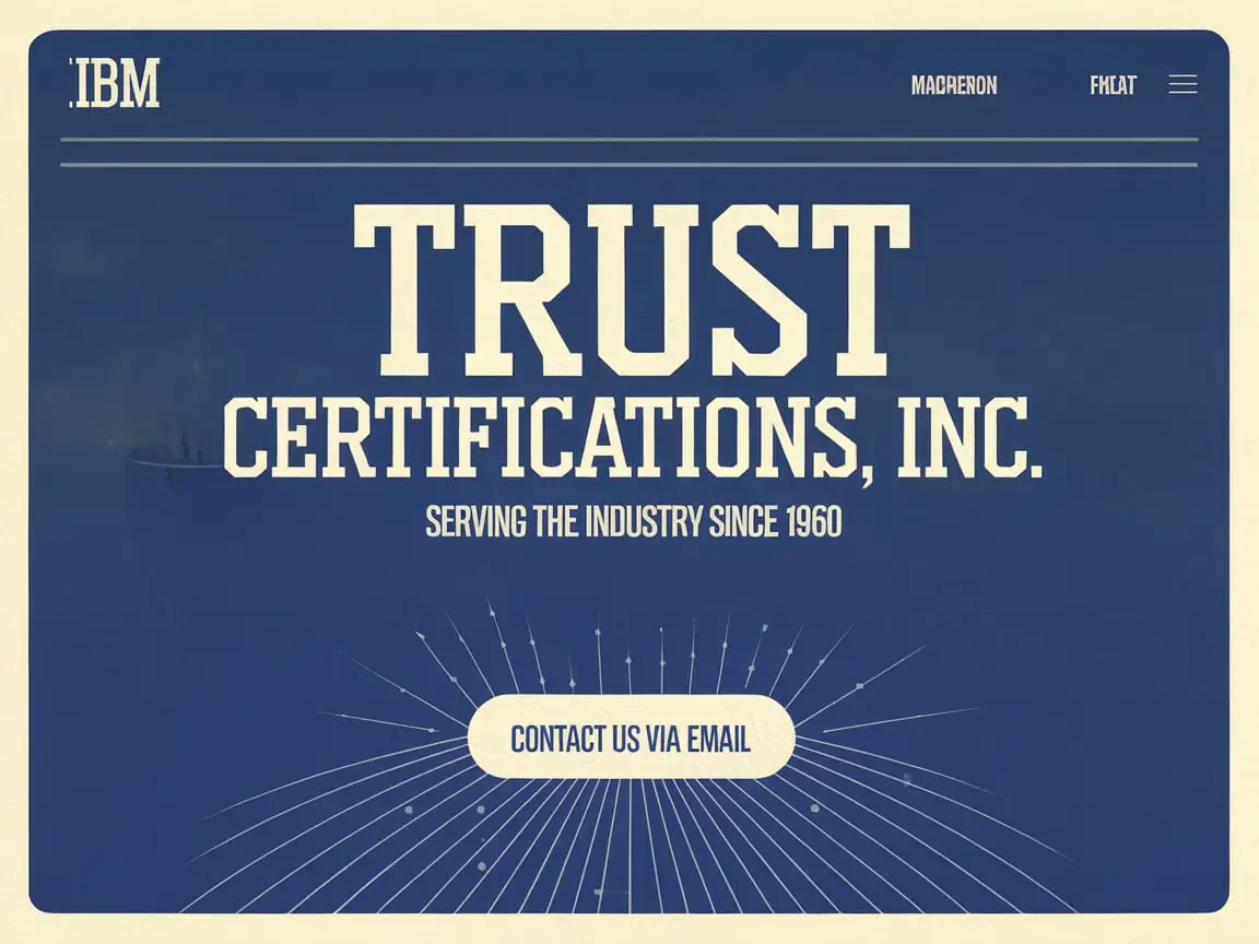 1960s-IBM-Style-Landing-Page-for-Trust-Certifications-Inc-with-Contact-Email-Link