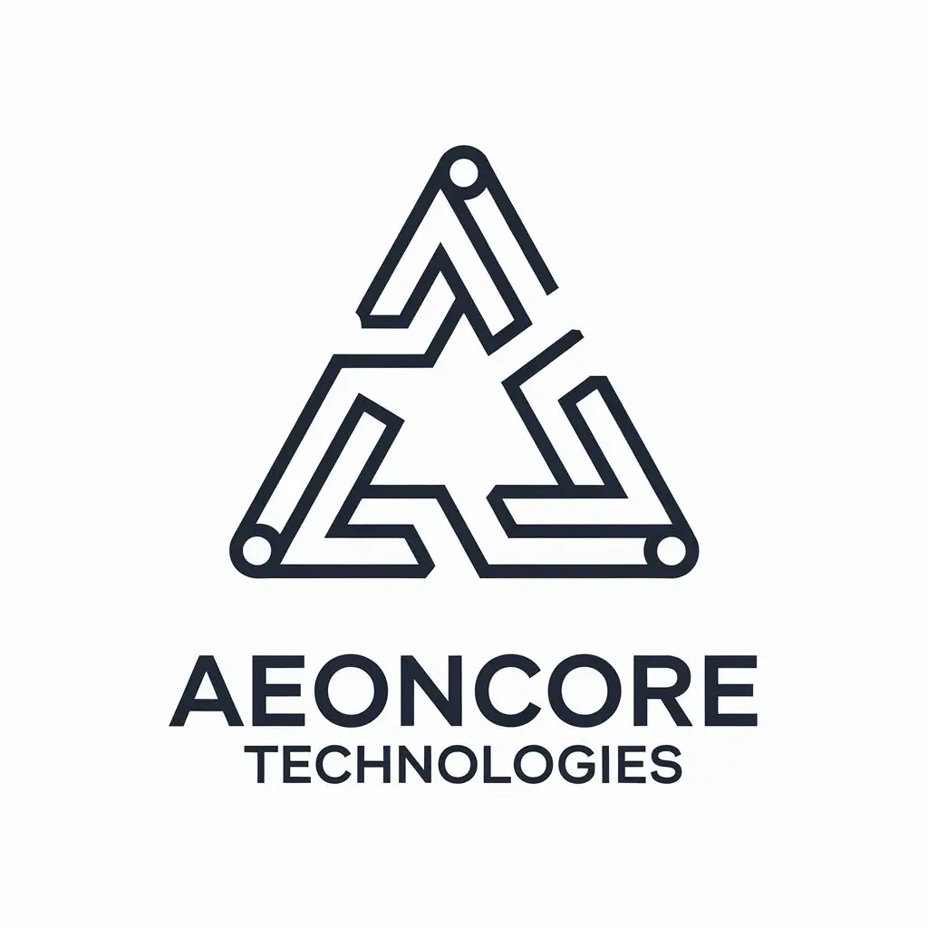 LOGO Design for AeonCore Technologies Broken Triangle Symbol for the Technology Industry