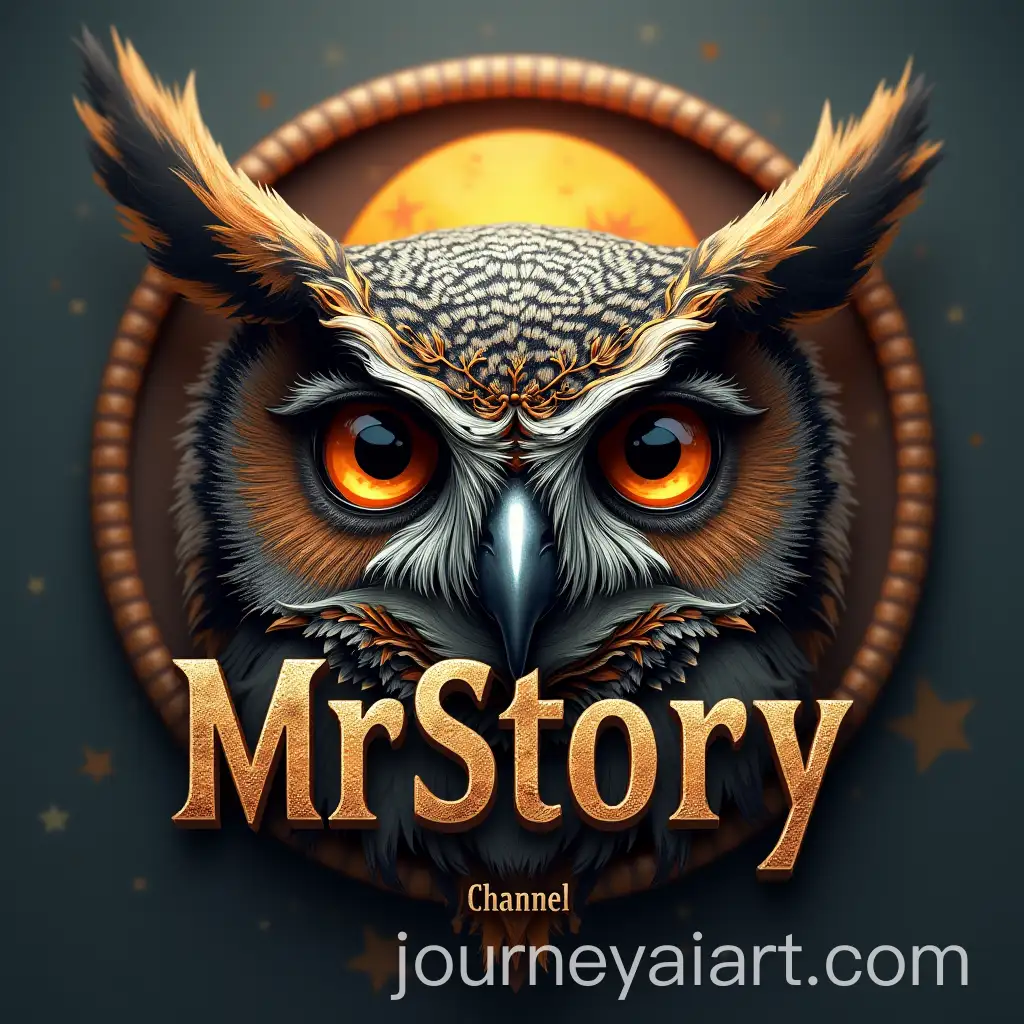 Fantasy-YouTube-Channel-Logo-with-Historic-Typography-Featuring-Owl-Face