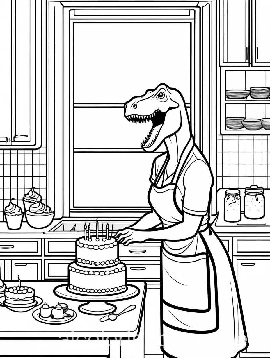 TRex-Mom-Baking-Birthday-Cake-in-Kitchen