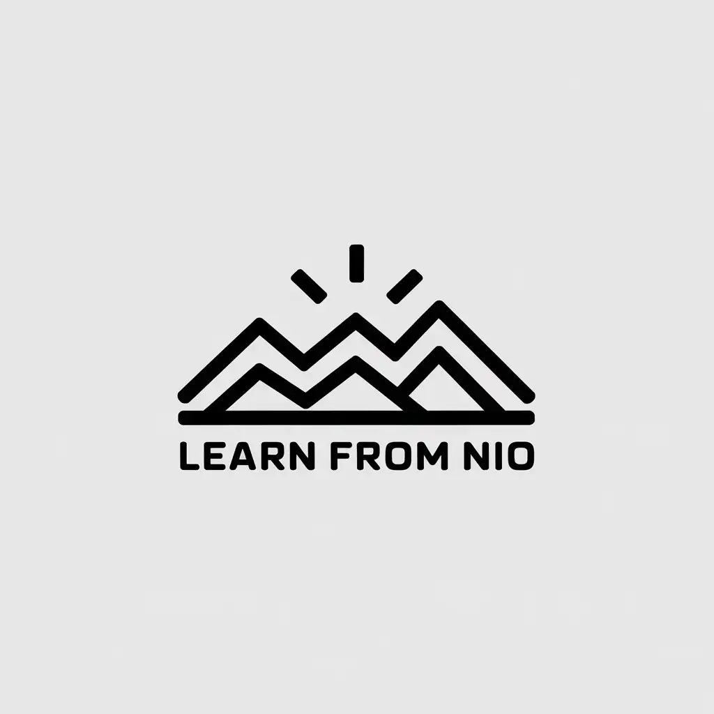 LOGO-Design-for-Learn-from-NIO-Mountains-Future-in-Minimalistic-Style