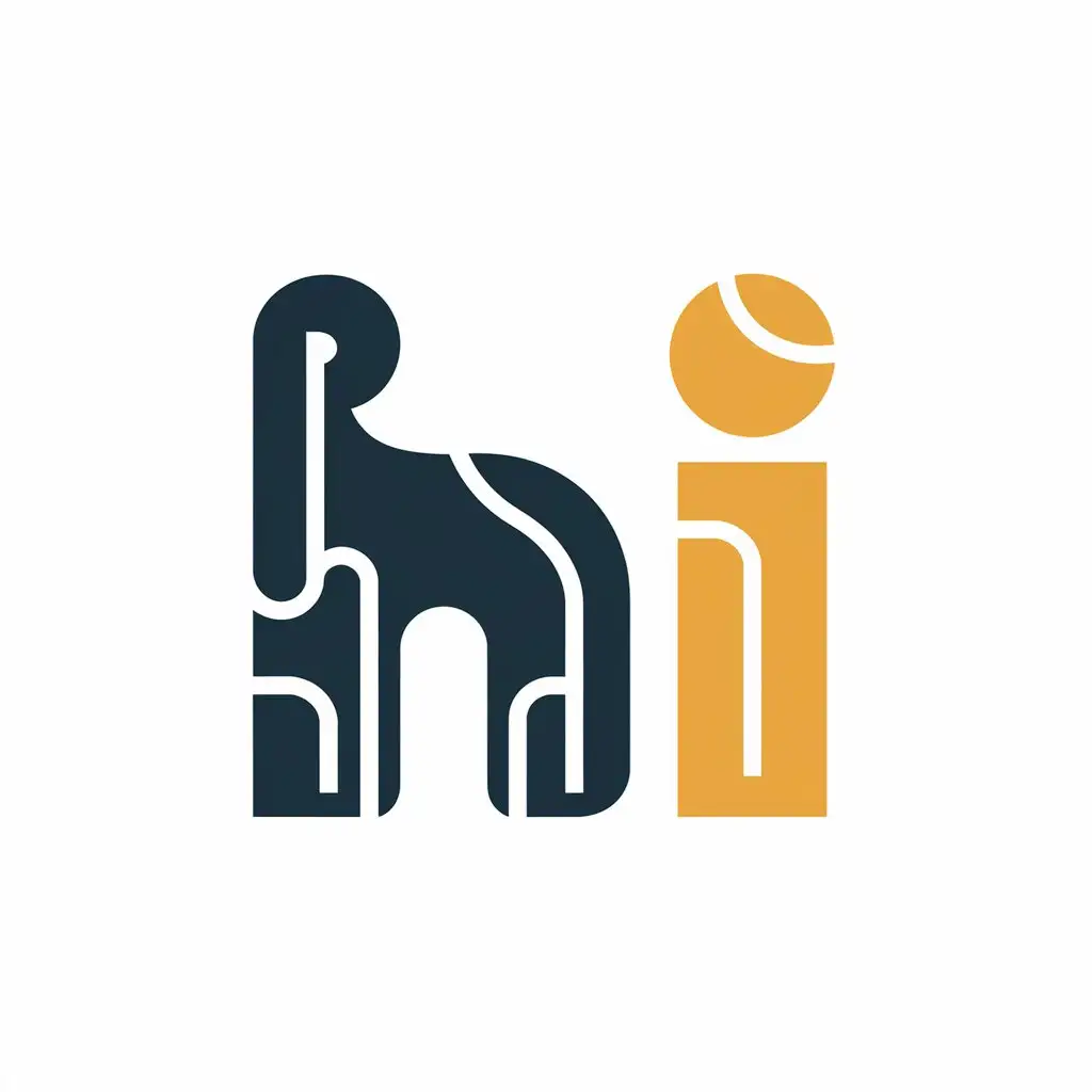 LOGO Design for hi Vector Design Featuring a Dog with a Modern and Minimalist Aesthetic