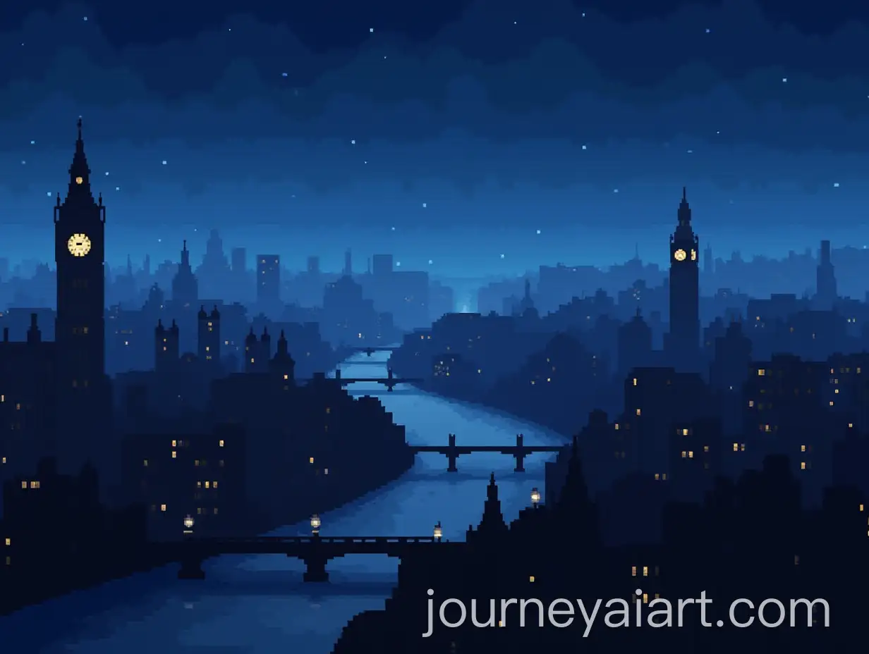 Foggy-London-Nightscape-in-Pixel-Art-Style-Wallpaper