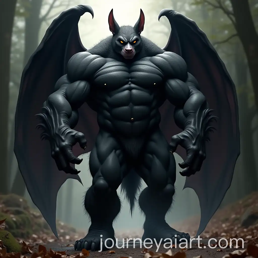Massive-Muscular-Werebat-in-Feral-Pose