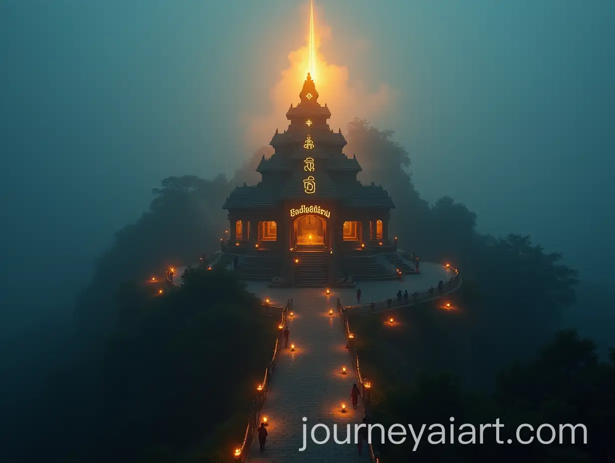 Mystical-Tamil-Temple-on-a-Foggy-Mountain-Peak-with-Glowing-Lingam-and-Divine-Light