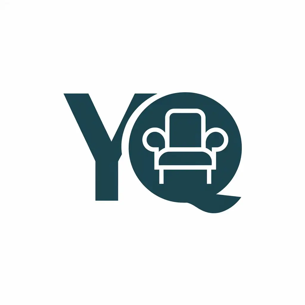 a vector logo design,with the text "yq", main symbol:furniture,Moderate,be used in Real Estate industry,clear background