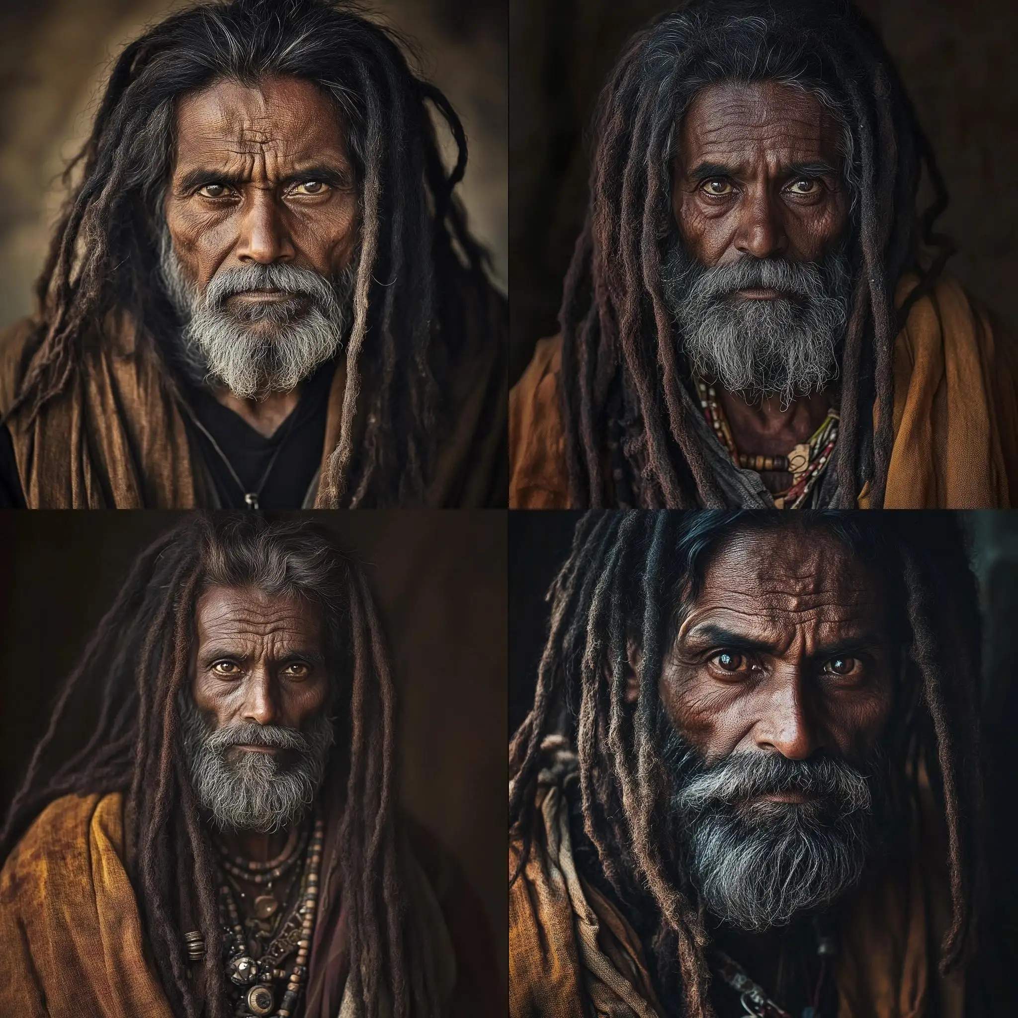 Elderly-Gypsy-Man-from-Gujarat-India-in-Traditional-Attire