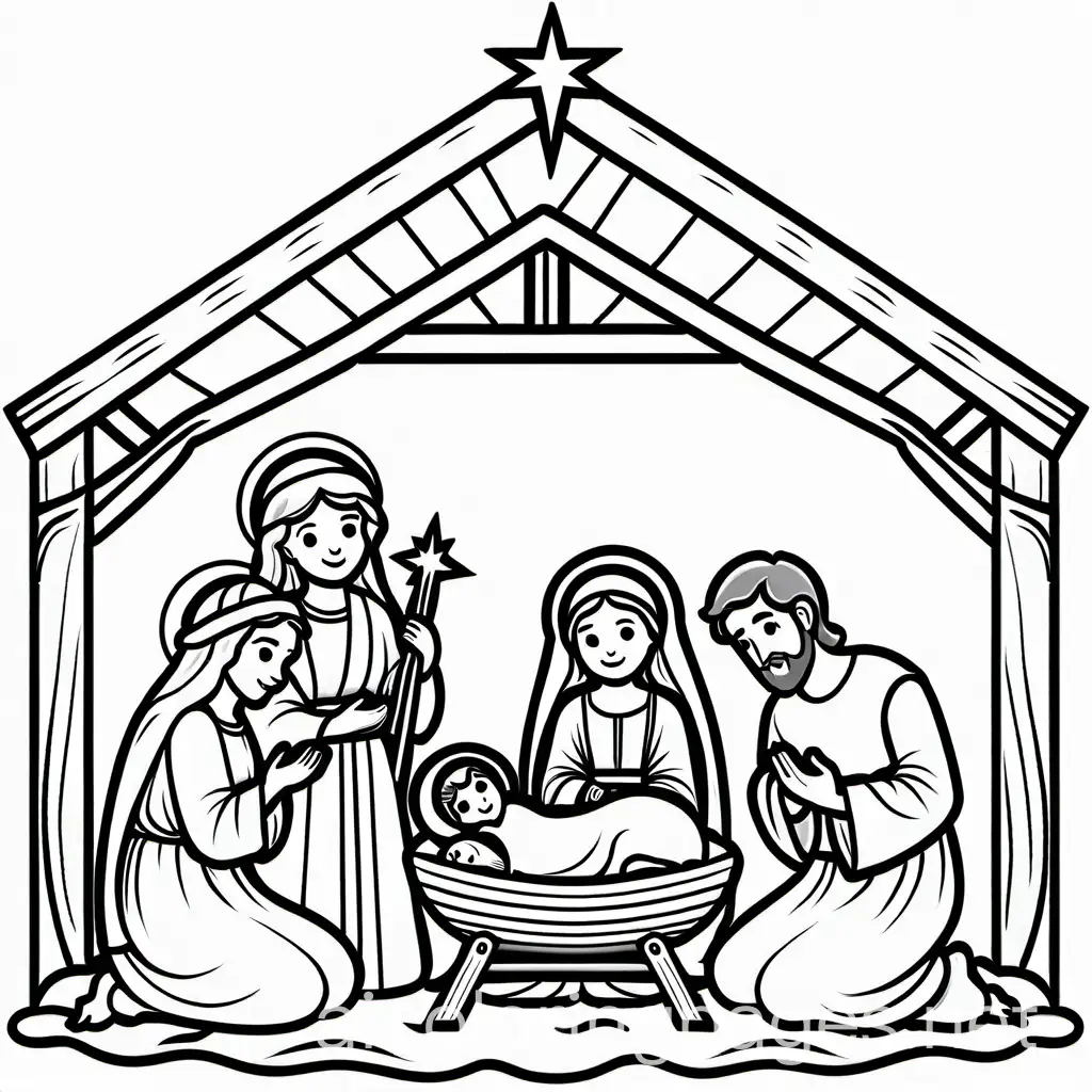 Simplistic-Nativity-Scene-Coloring-Page-for-Kids