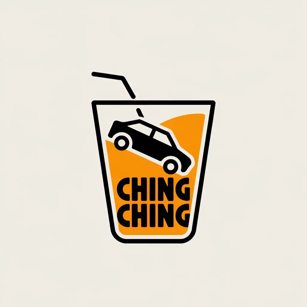 LOGO-Design-for-Ching-Ching-Vector-Car-Floating-in-Orange-Juice-with-Clear-Background