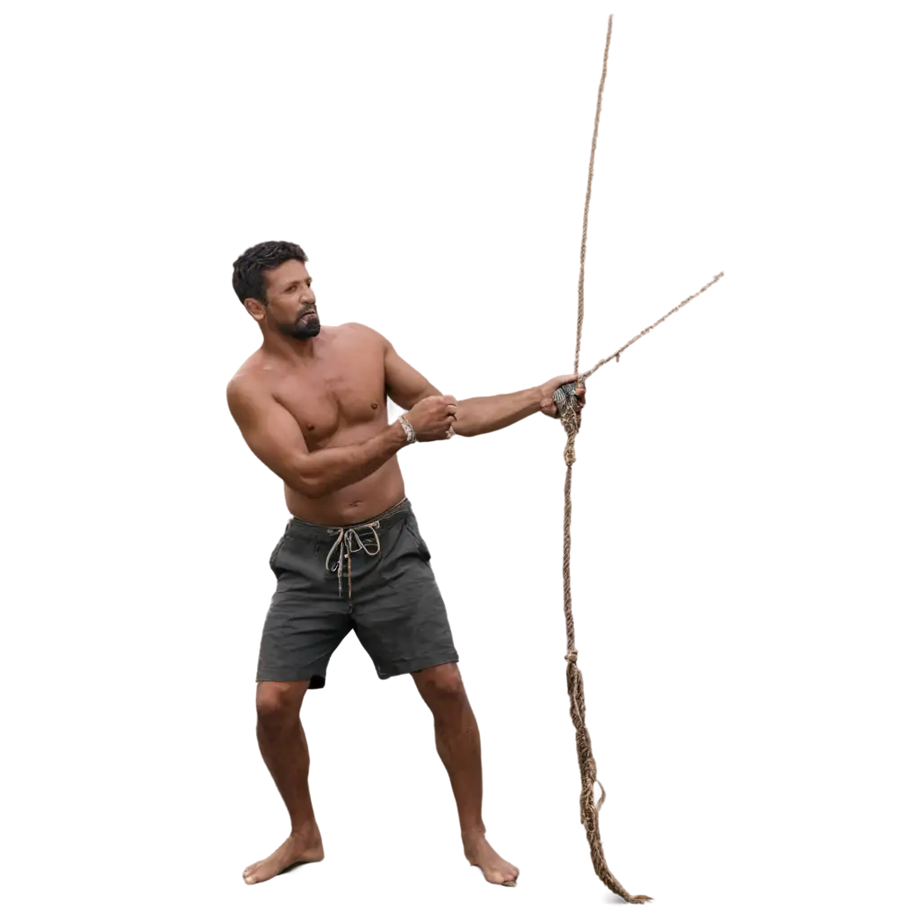 PNG-Image-of-a-Fisher-Man-Pulling-a-Rope-Dynamic-Visual-Representation