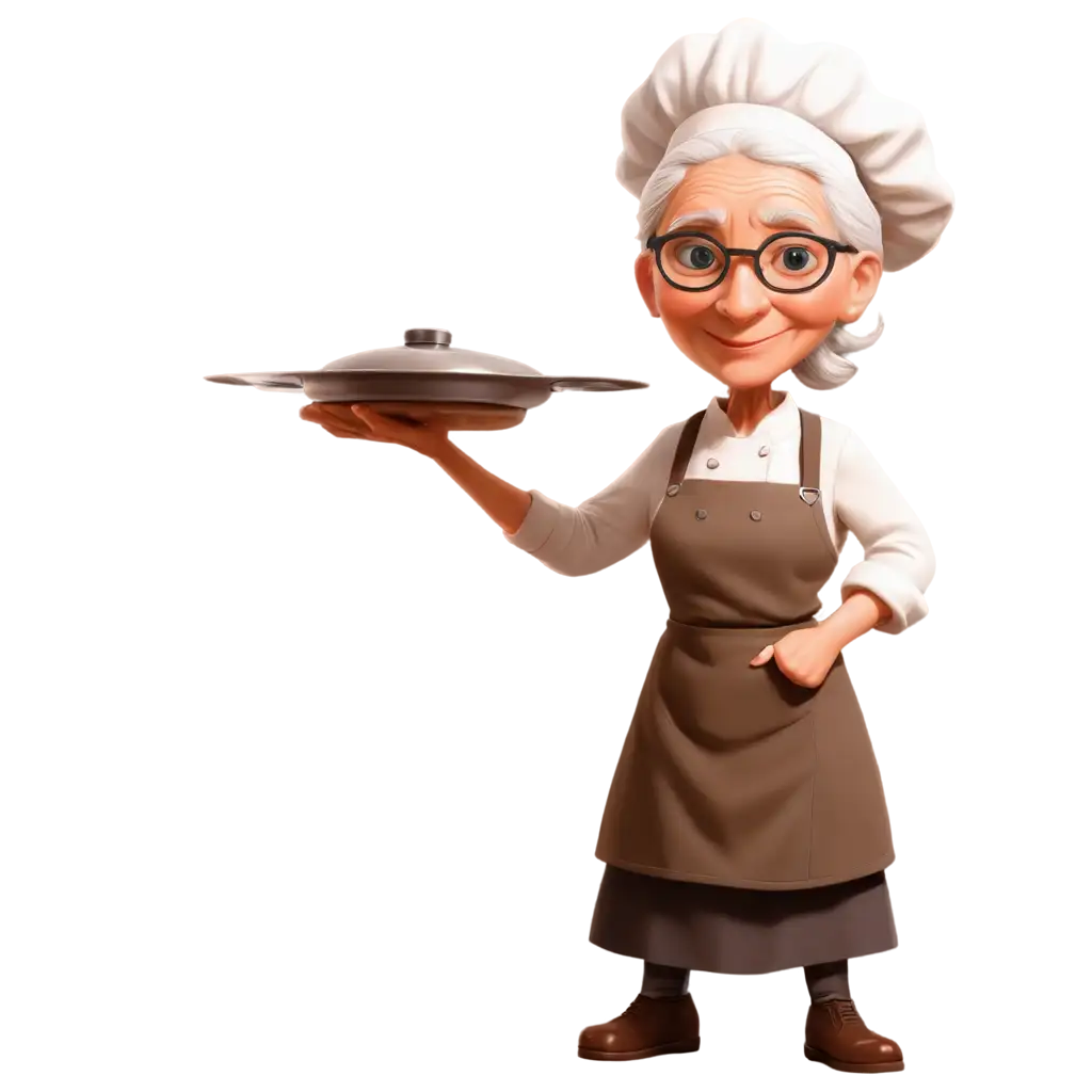 Old-Lady-Chef-2D-Vector-Sketch-PNG-Detailed-Closeup-for-Culinary-Illustrations