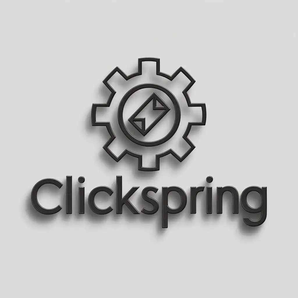 a logo design,with the text "clickspring", main symbol:clickspring,Minimalistic,clear background