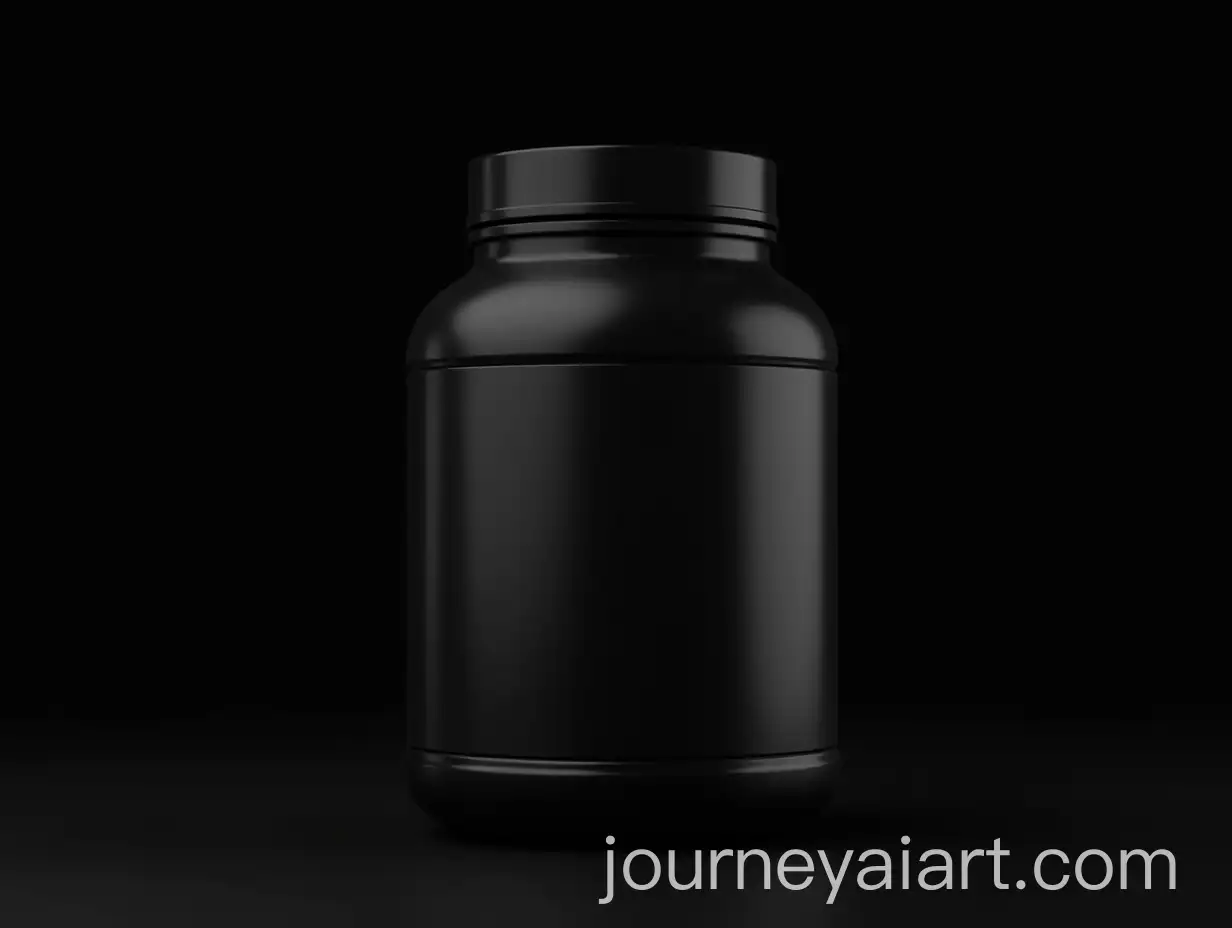 Super-Realistic-Creatine-Pot-with-BeautifulAI-Image-Prompt-Expansion-VOLT-Label-on-Black-Background
