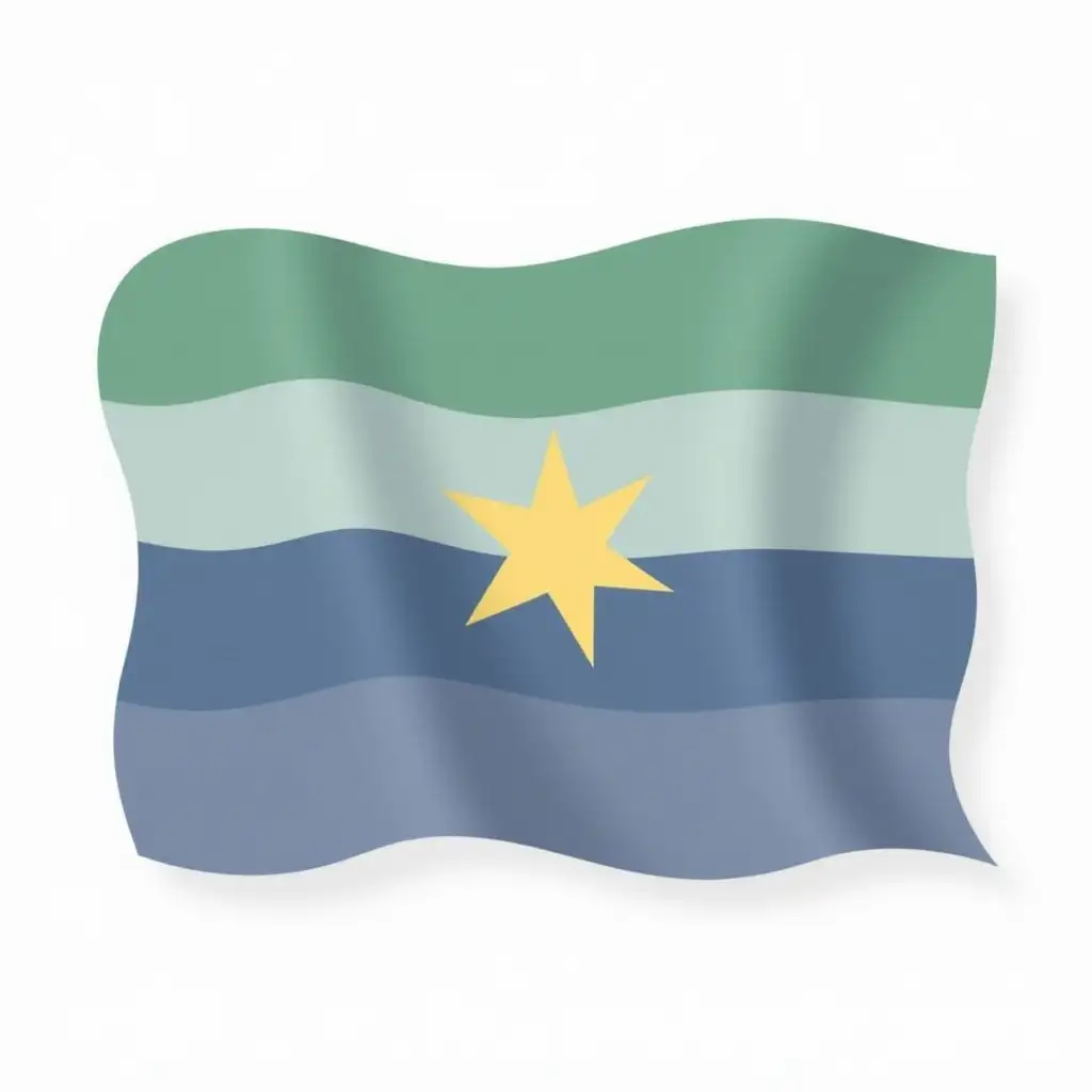 Vector-Flag-with-GreenAI-Image-Prompt-Expansion-White-and-Blue-Bands-and-Golden-Slavic-Star