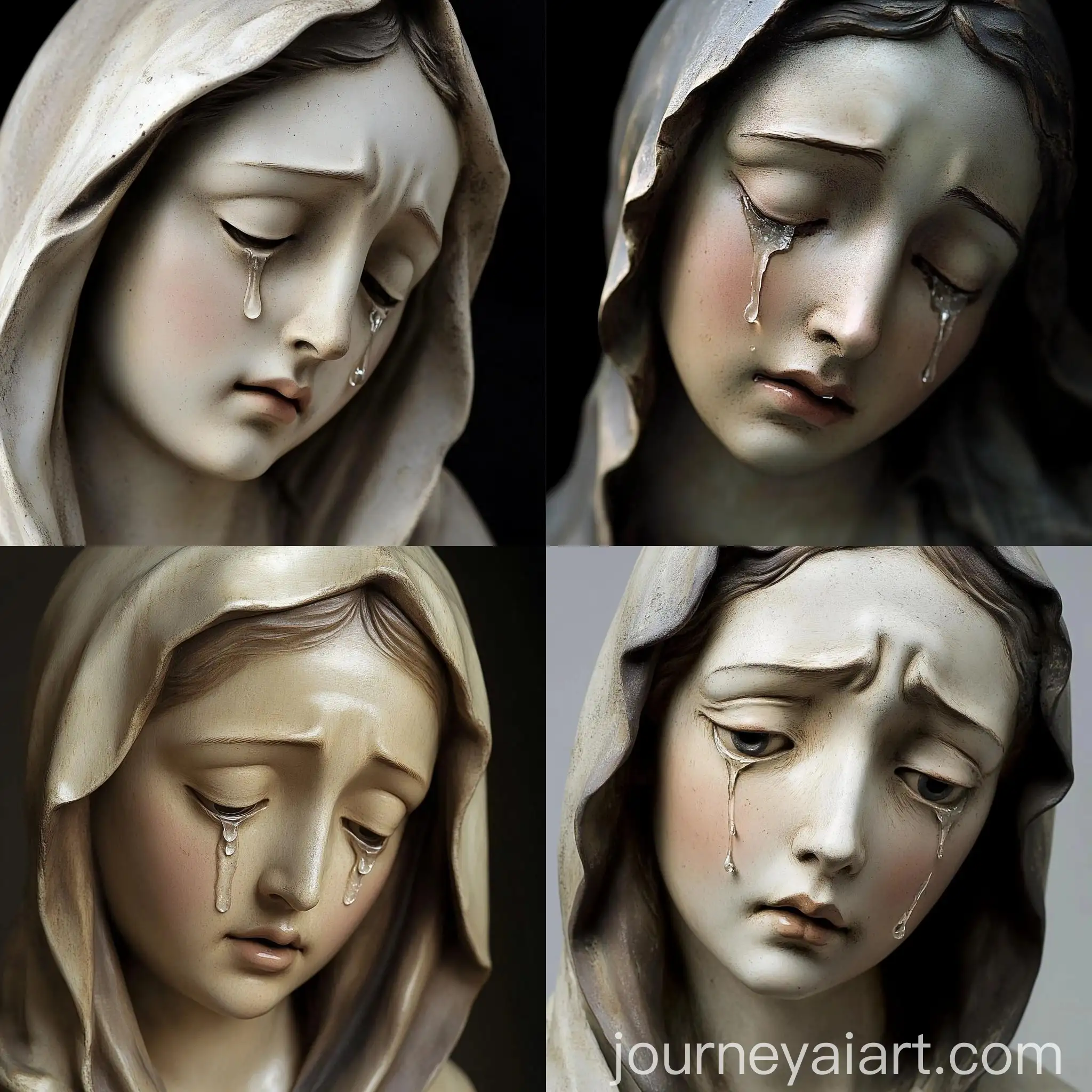 Sorrowful-Female-Statue-with-Tears