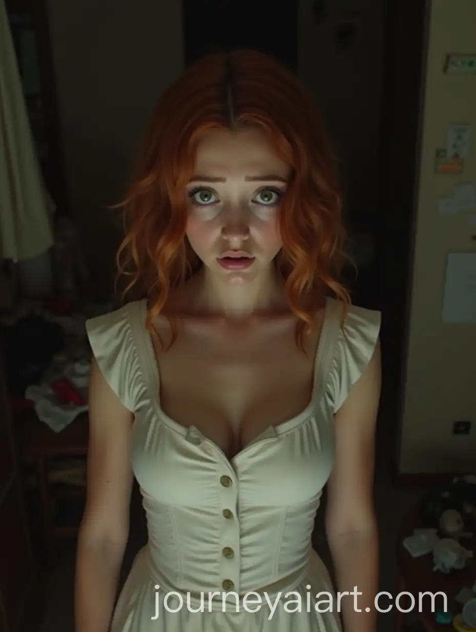 Defiant-Young-Woman-in-a-Dimly-Lit-Messy-Room