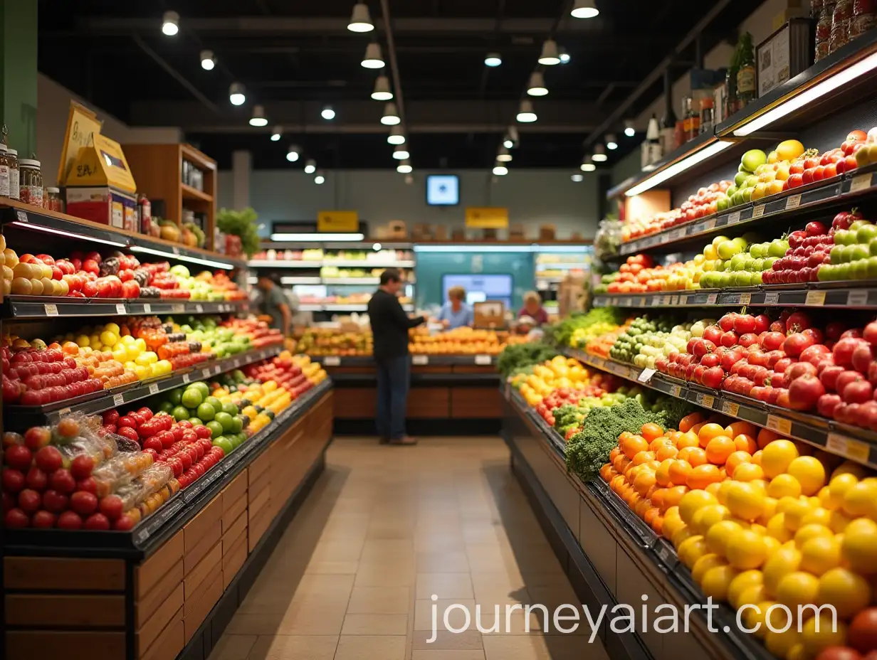 Vibrant-Supermarket-Fruit-Section-Filled-with-Fresh-Produce