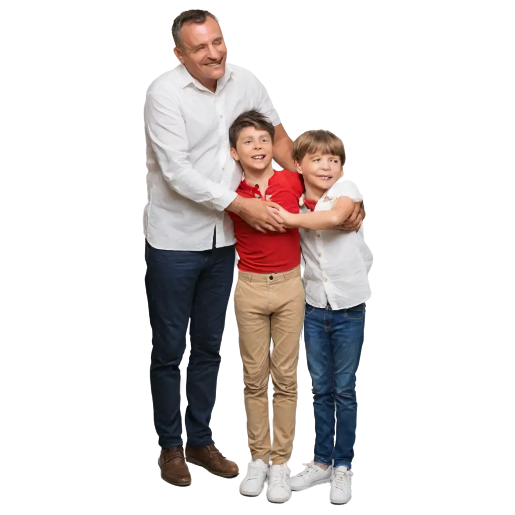 HighQuality-PNG-Image-of-Children-Embracing-Father-Enhance-Your-Content-with-Clarity-and-Detail