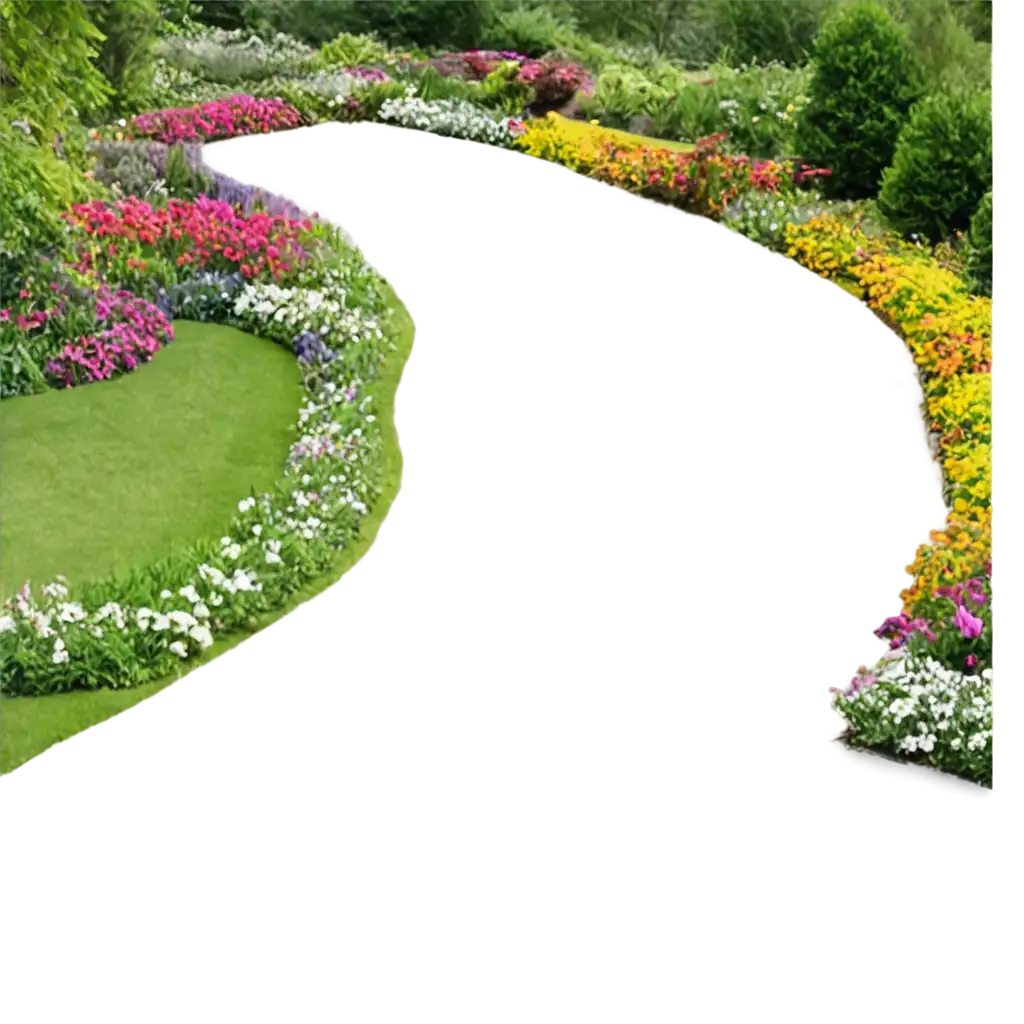 Beautiful-Garden-of-Flowers-PNG-Image-Captivating-Natures-Splendor-in-High-Quality