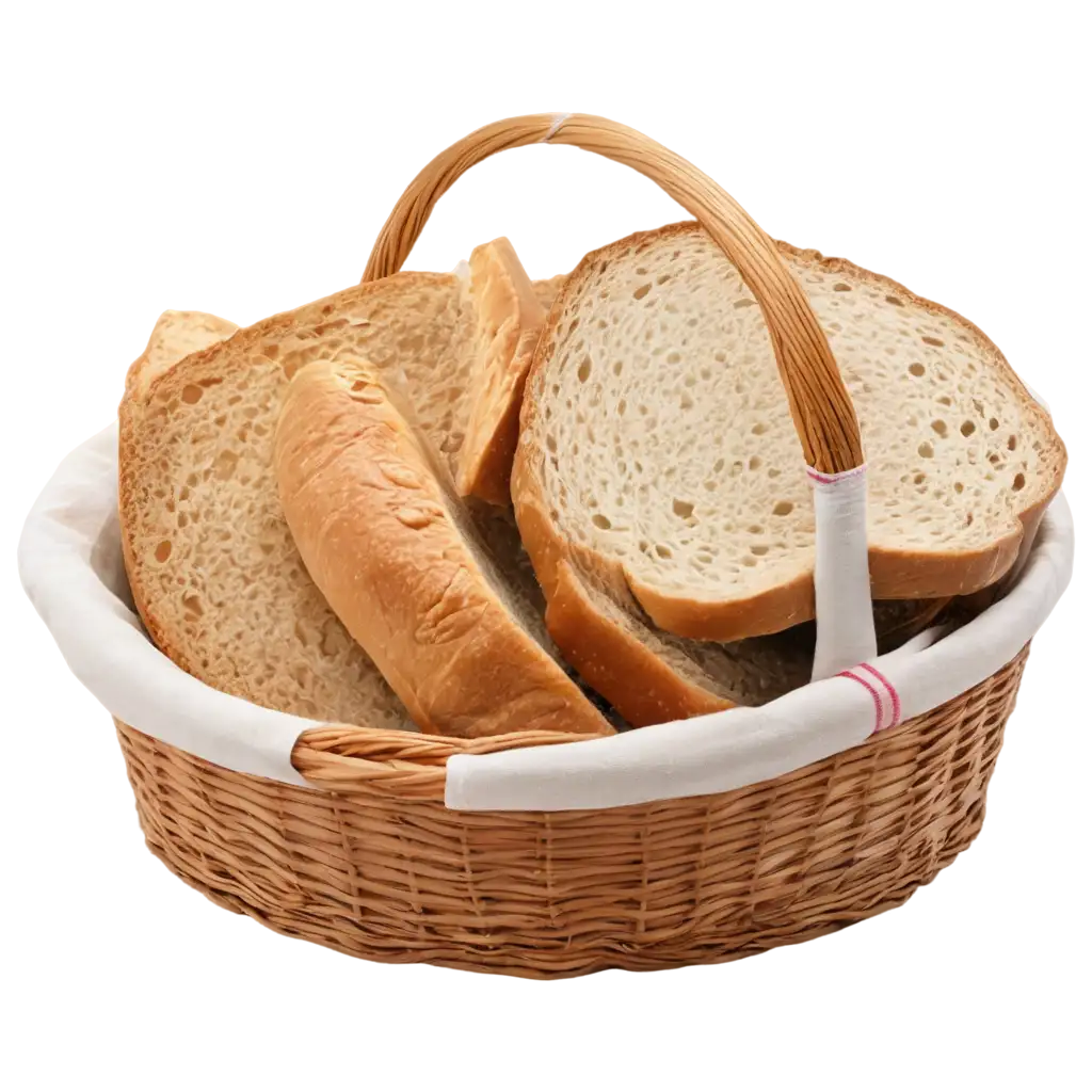 Bread-Basket-with-Slices-of-Italian-Rural-Bread-PNG-HighQuality-Image-for-Culinary-and-Lifestyle-Use