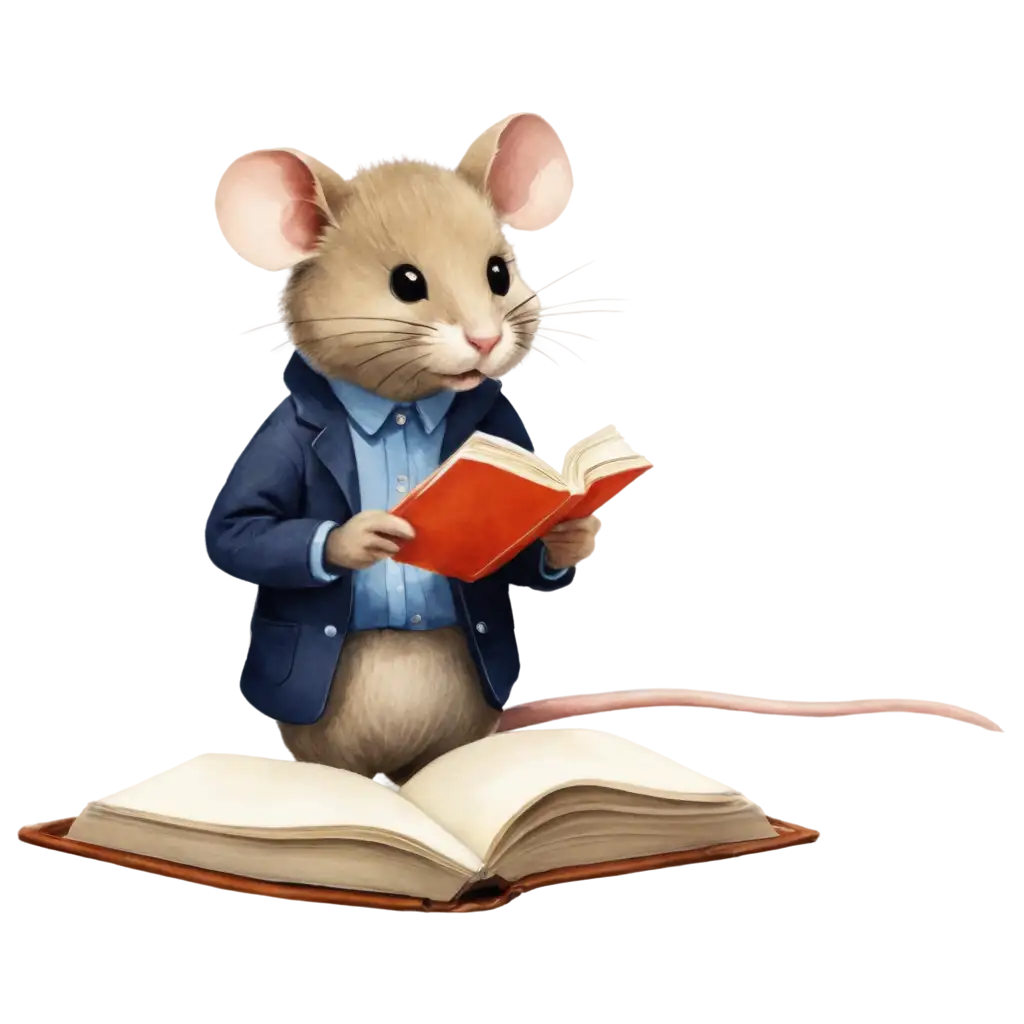 Mouse-Reading-Book-PNG-HighQuality-Transparent-Image-for-Creative-Projects