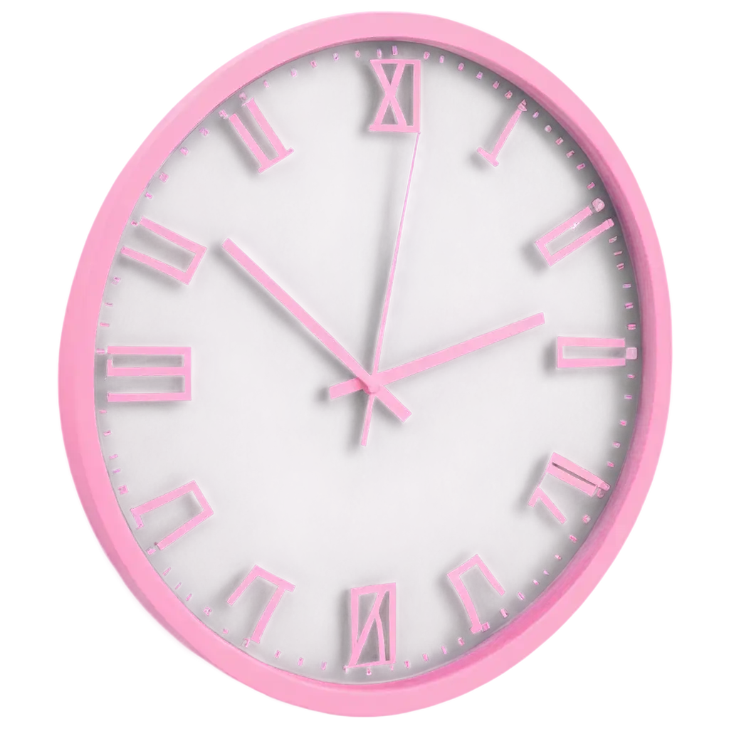 3D-Pink-Wall-Clock-PNG-Image-Full-Pink-Design-for-Clear-and-Transparent-Backgrounds