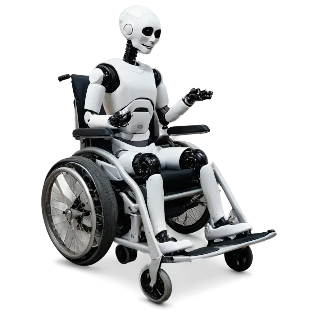 PNG-Image-of-a-Robot-on-a-Wheelchair-AIGenerated-Art-Prompt