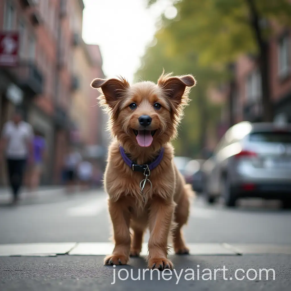 Dog-Walking-Alone-in-City-Street