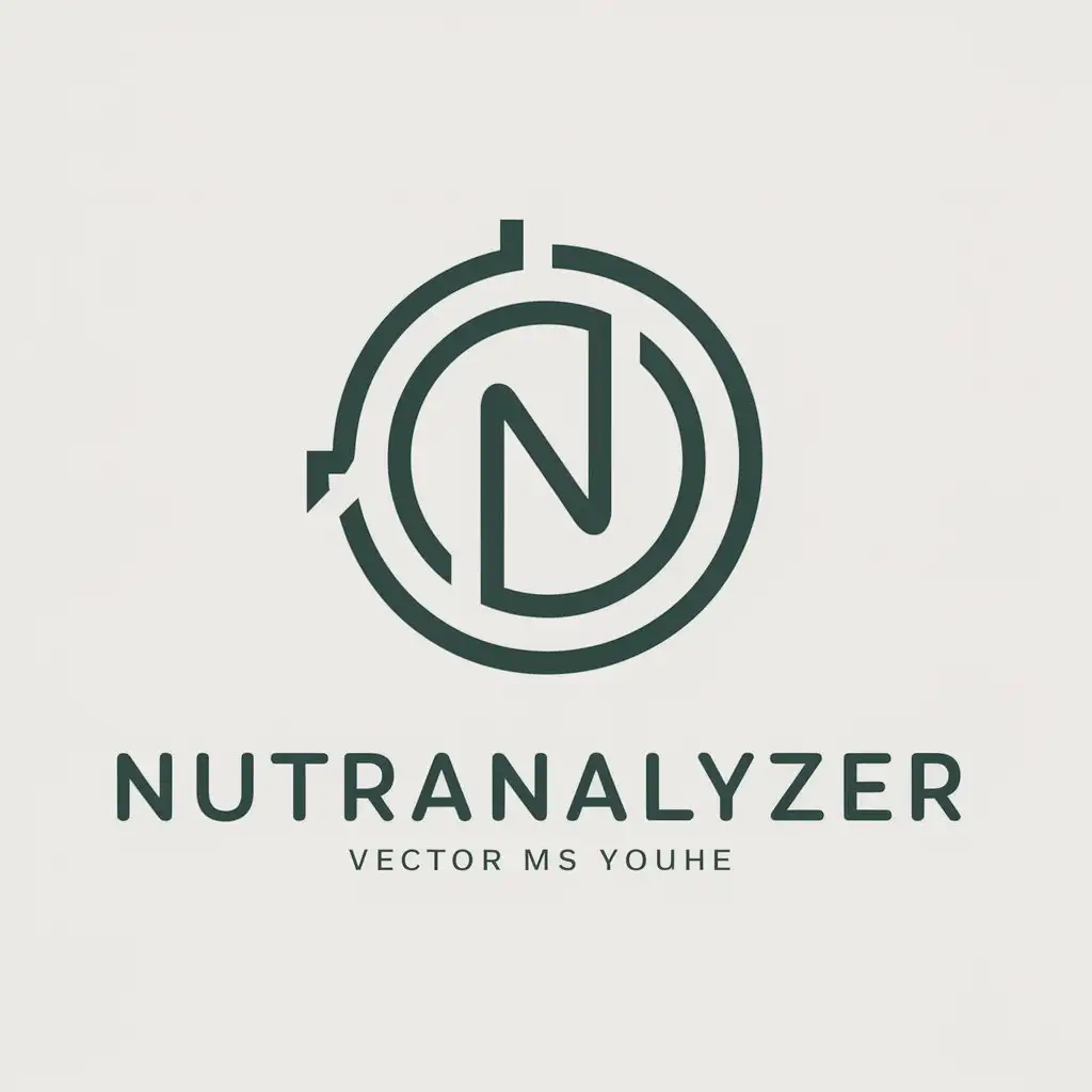 a vector logo design,with the text "NutrAnalyzer", main symbol:NutrAnalyzer,Moderate,clear background