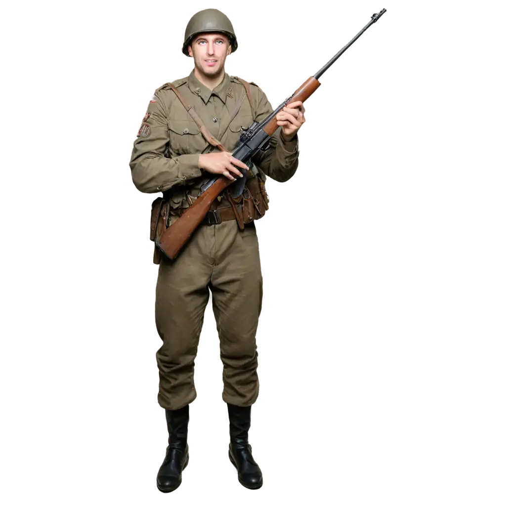 World-War-II-Soldier-with-Rifle-PNG-Image-HighQuality-and-Detailed-Representation