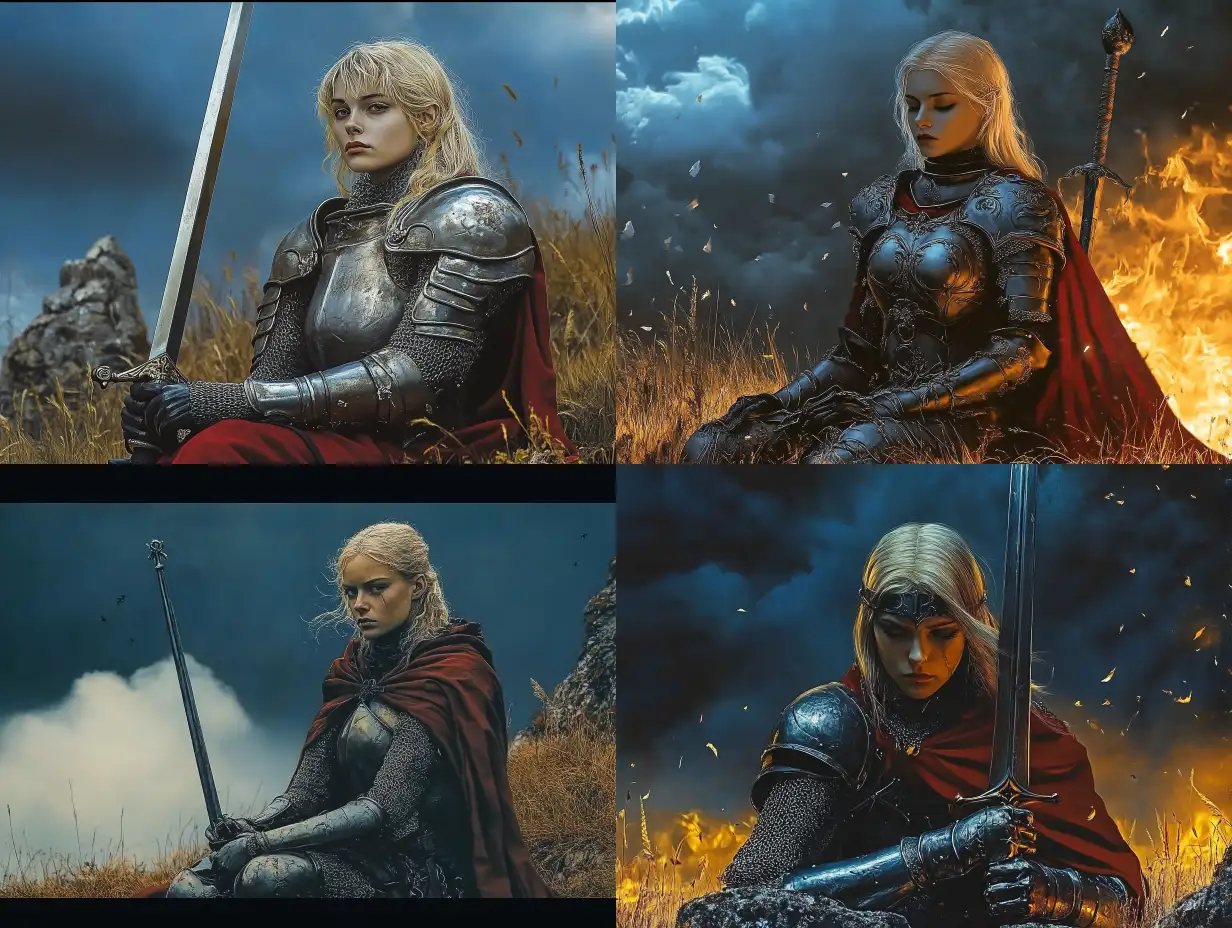 Blond-Haired-Warrior-Knight-Mage-Woman-in-Battle-Armor