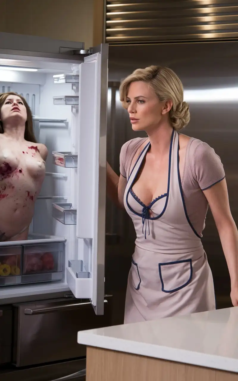 Housewife-Charlize-Theron-in-Cinematic-Photo-Opening-Fridge-with-Dead-Body-Inside